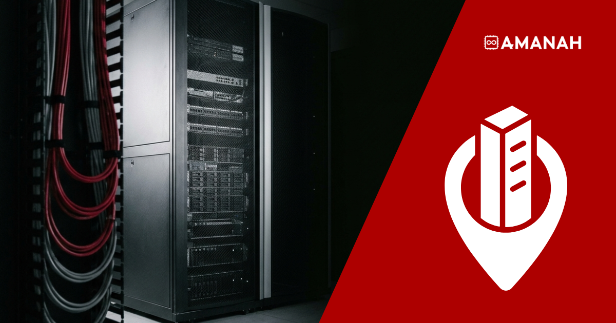Server racks inside Amanah's 151 Front Street West data centre in Toronto, illustrating Canadian data sovereignty